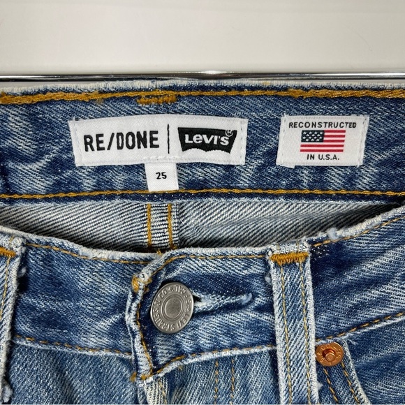 RE/DONE Crop Low Slung Jeans Reconstructed Levi’s - Picture 12 of 16